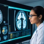 AI 의료 영상 분석의 한계와 극복 방안 - **AI's Transparent Insight: Explaining the Black Box**
    A modern, professional physician, either ...